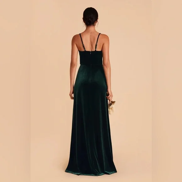 Birdy grey emerald velvet bridesmaid dress NO ALTERATIONS!! - Picture 3 of 3